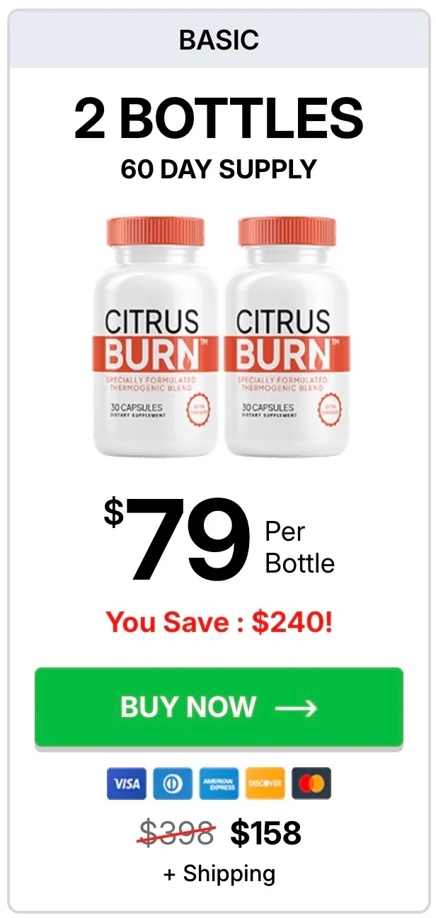 CitrusBurn 2 bottle bundle option (60 day supply)
