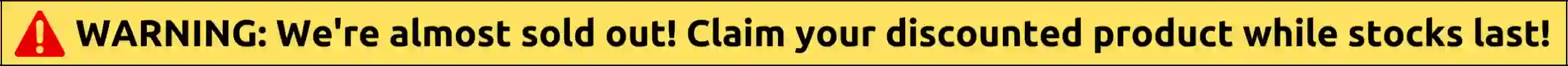 Limited stock warning banner for CitrusBurn offers
